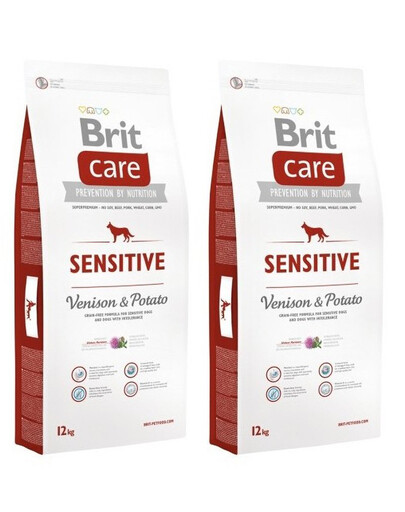 BRIT Care Sensitive venison & potato  hirveliha ja kartul 24 kg (2 x 12 kg)