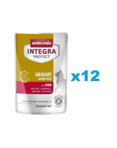 ANIMONDA Integra Protect Urinary Struvit with Beef 12x85 g veiselihaga