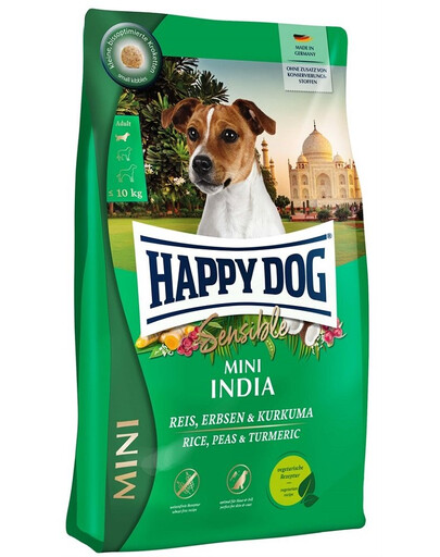 HAPPY DOG Sensible Mini India 4kg herned, riis ja kurkum