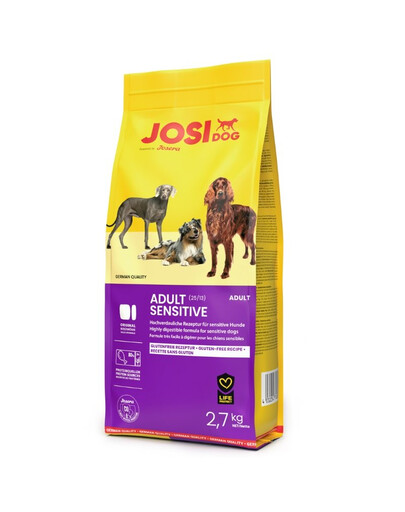 JOSERA JosiDog Adult Sensitive 2,7kg täiskasvanud koertele, kellel on tundlik seedesüsteem