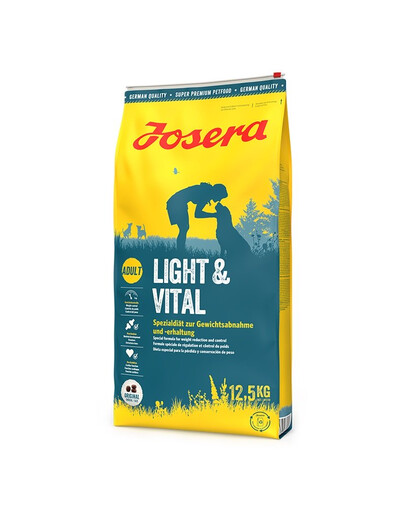 JOSERA Light&Vital 12.5kg täiskasvanud koertele kehakaalu alandamise toetamiseks