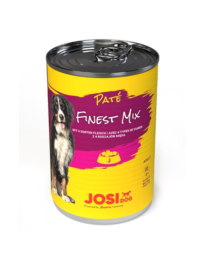 JOSERA JosiDog Finest Mix pasteet 4 tüüpi liha 400 g täiskasvanud koertele