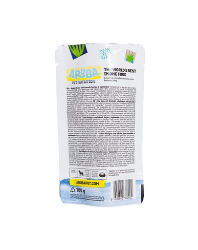 ARUBA Dog Organic Hani, brokoli, mustikad ja maapirn 100 g