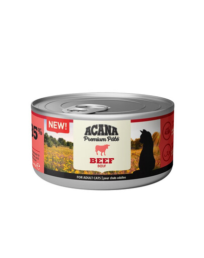 ACANA Premium Pate Beef Veisepasteet kassidele 8 x 85 g