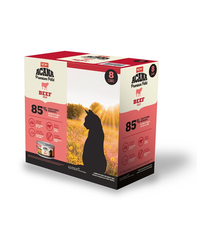 ACANA Premium Pate Beef Veisepasteet kassidele 8 x 85 g
