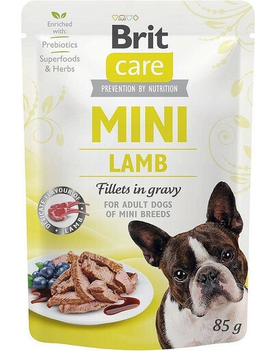 BRIT CARE Mini Adult Pouch Lamb 24x85 g märgtoit väikestele tõugudele