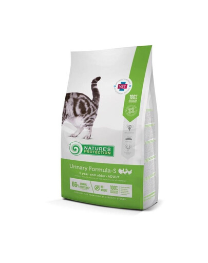 NATURES PROTECTION Urinary Formula-S Poultry Adult Cat 2 kg koos kodulindudega täiskasvanud kassidele, kellel on tundlikud kuseteed