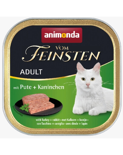 ANIMONDA Vom Feinsten Klassikaline konserv kassidele kalkuni ja küülikulihaga 100 g