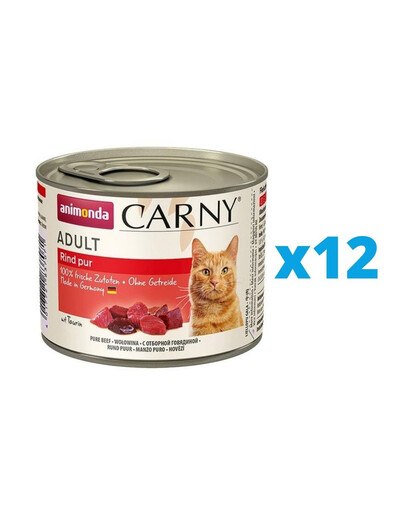 ANIMONDA Carny Adult rinkinys su jautiena 12 x 200 g