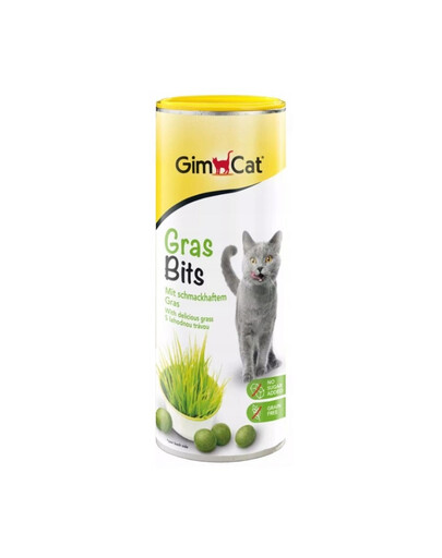 GIMCAT Tasty Tabs GrassBits 425 g przysmak z trawą dla kotów