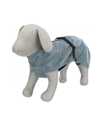 TRIXIE Lunas vihmamantel S 33 cm hõbedane/sinine
