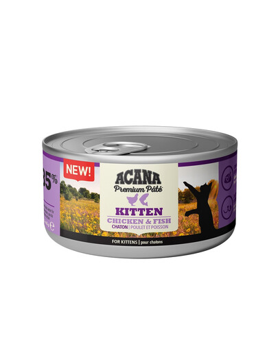 ACANA Premium Pate Kitten Chicken & Fish kana- ja kalapasteet kassipoegadele 24 x 85 g
