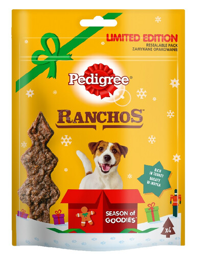 PEDIGREE Ranchos Snack täiskasvanud koertele kalkunimaitsega 7 x 52 g