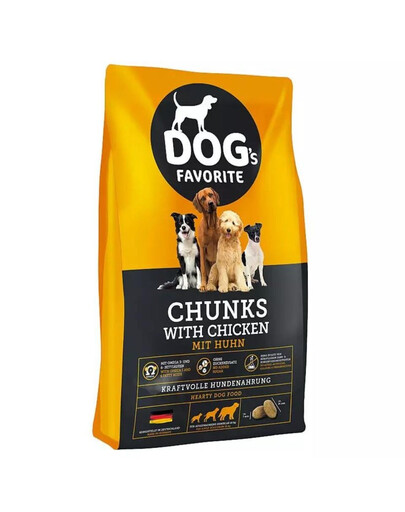 HAPPY DOG Dogs Favorit Chunks with Chicken 15 kg kanaga
