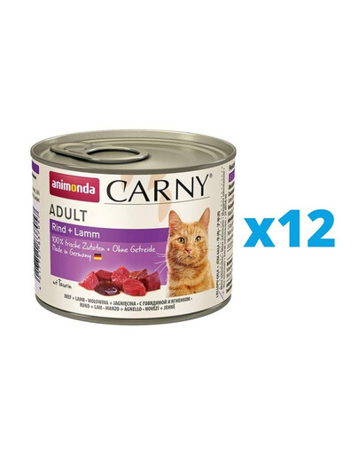 ANIMONDA Carny Adult rinkinys  jautiena ir aviena 12 x 200 g