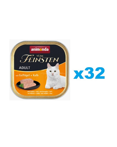 ANIMONDA Vom Feinsten Adult kodulinnu- ja vasikalihaga 32x100 g