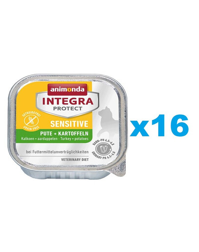 ANIMONDA Integra Sensitive kalkuniliha kartuliga 16x100 g