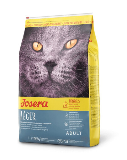 JOSERA Cat Leger väheaktiivsetele ja kastreeritud kassidele 10 kg + Multipack Pate 6x85 g kassipasteedi maitsesegu TASUTA