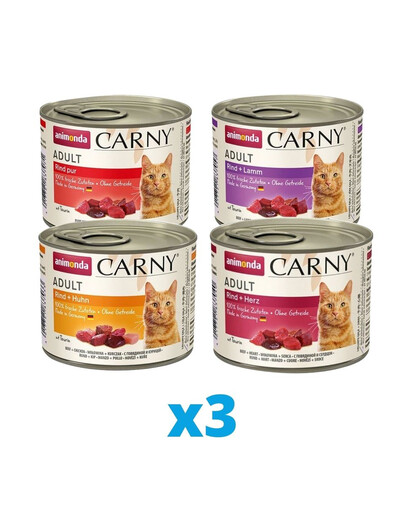 ANIMONDA Carny skonių mišinys 12 x 200 g