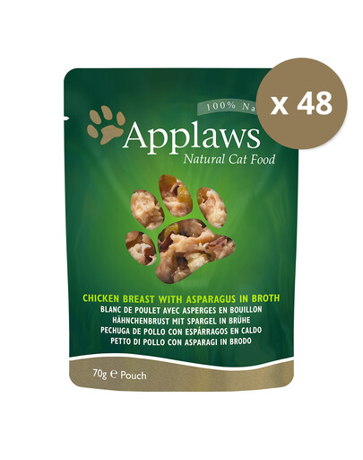 APPLAWS Kassitoit puljongis, kotikesed 48 x 70 g