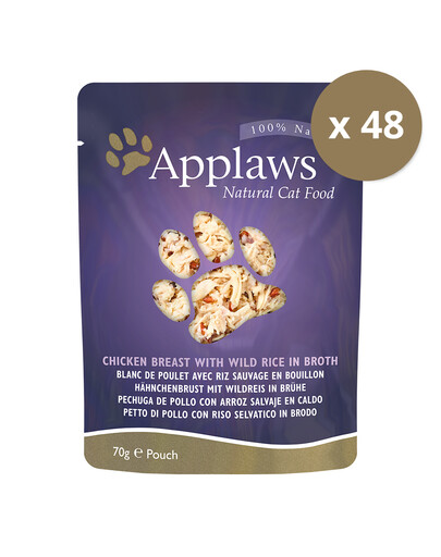 APPLAWS Kassitoit puljongis, kotikesed 48 x 70 g