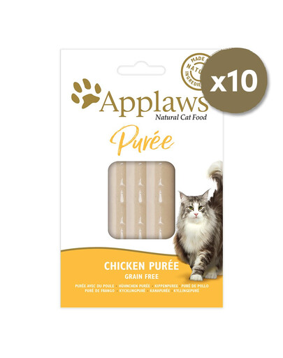 APPLAWS Cat Treat Chicken Puree 10 x (8 x 7g) kasside maiuspala kanalihaga