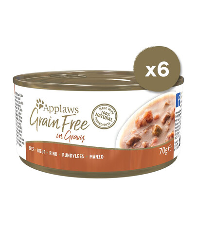 APPLAWS teraviljavaba konservtoit kastmega kassidele 6 x 70 g