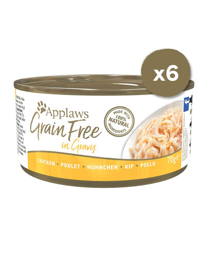 APPLAWS teraviljavaba konservtoit kastmega kassidele 6 x 70 g