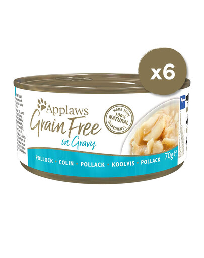 APPLAWS teraviljavaba konservtoit kastmega kassidele 6 x 70 g
