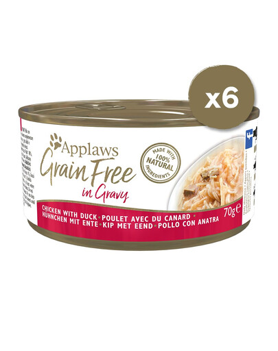APPLAWS teraviljavaba konservtoit kastmega kassidele 6 x 70 g