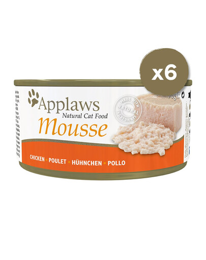 APPLAWS Cat Mousse Tin 6 x 70 g Chicken kasside märgtoit kanalihaga