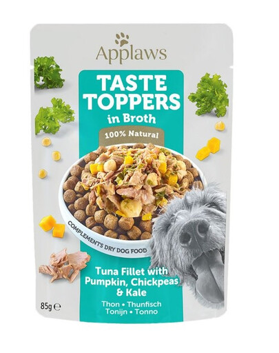APPLAWS Taste Toppers in Broth Tuna Fillet, Pumpkin & Kale 12 x 85 g