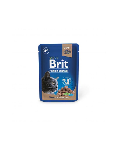 BRIT PREMIUM Pouch Liver Sterilized 24x100g maksaga steriliseeritud kasside puhul