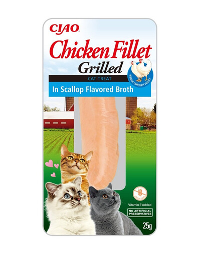 INABA CIAO Chicken fillet grilled Filet  kammkarpide puljongis   kanaliha  25 g