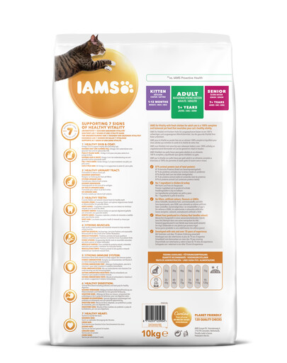 IAMS for Vitality täiskasvanud kassidele värske kanalihaga 10 kg