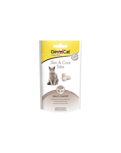 GIMCAT Every Day Tabs Skin&Coat 40 g maiuspala kassidele terveks karvkatteks ja nahaks