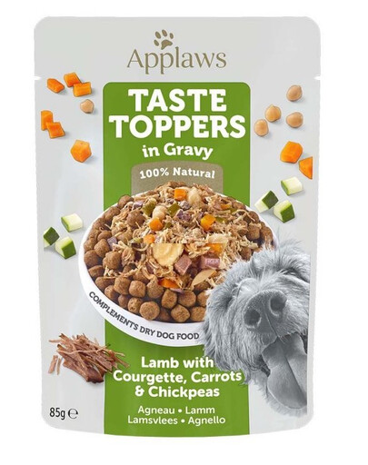 APPLAWS koera maitse-topperid kastmes lambaliha porgandite ja kikerhernega 12 x 85 g