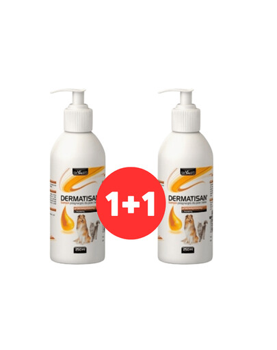 VET-AGRO Dermatisan šampoon seborröa vastu biosulfuriga 250 ml + 1 šampoon TASUTA