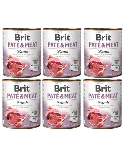 BRIT Pate&Meat lamb 6x800 g  lambalihapasteet koertele