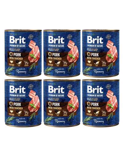 BRIT Premium by Nature 6x800 g   sealiha ja söögitoru looduslik koeratoit