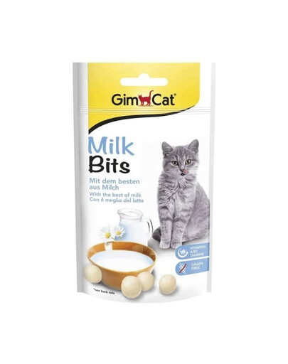 GIMCAT Tasty Tabs Milk Bits 40 g piimahõrgutis kassidele