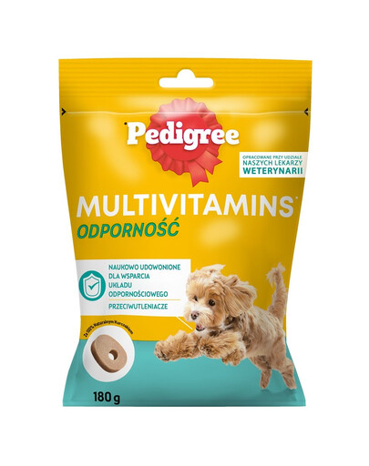 PEDIGREE Multivitamiinid Immuunsuse lisatoit täiskasvanud koertele kana maitsega 6x180 g