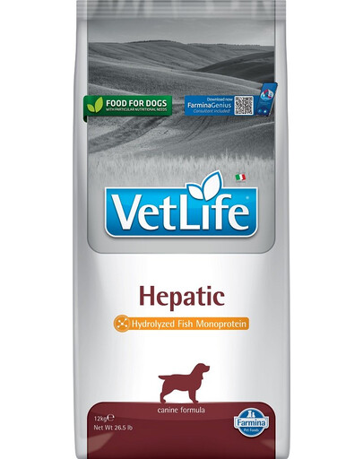 FARMINA Vet Life Hepatic täiskasvanud koertele maksafunktsiooni toetamiseks 12 kg