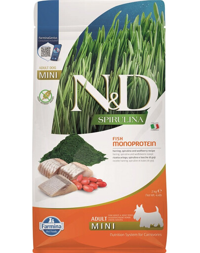 FARMINA N&D Spirulina Adult Mini Herring & Wolfberry 2 kg