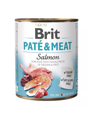 BRIT Pate&Meat salmon 800 g lõhepasteet koertele
