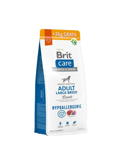 BRIT Care Hypoallergenic Adult Large Breed lambalihaga 12+2 kg TASUTA