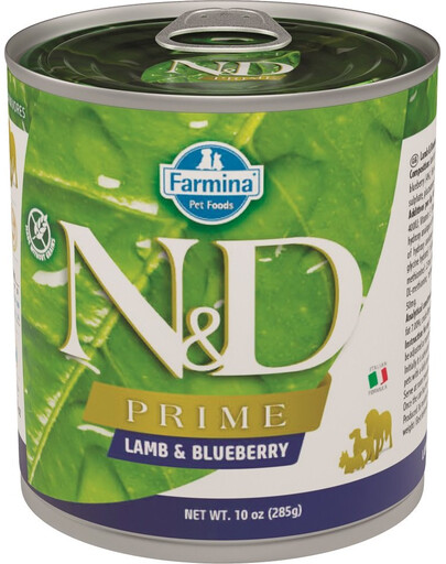 FARMINA N&D Prime Lamb & Blueberry konservid koertele lambaliha ja mustikatega 285 g