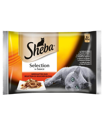 SHEBA Selection konservai su mėsa 13x4x85g