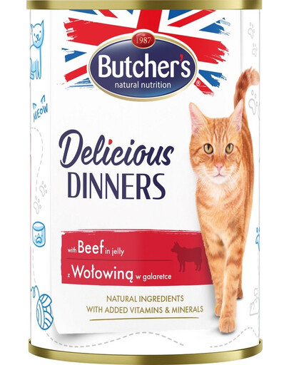 BUTCHER'S Delicious Dinners kassitoit veiseliha želeeritud tükid 400