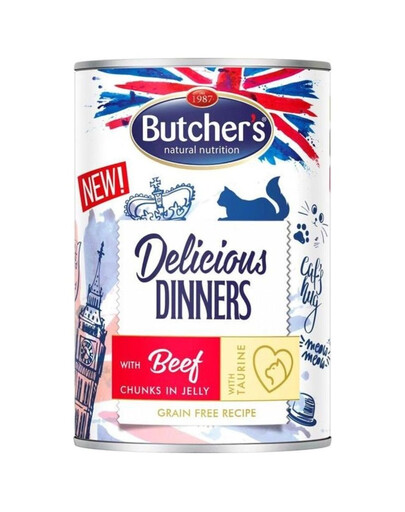 BUTCHER'S Delicious Dinners kassitoit veiseliha želeeritud tükid 400